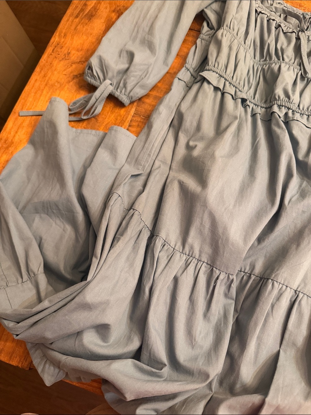 HYFVE Sage green Smock Peasant dress - Picture 3 of 3